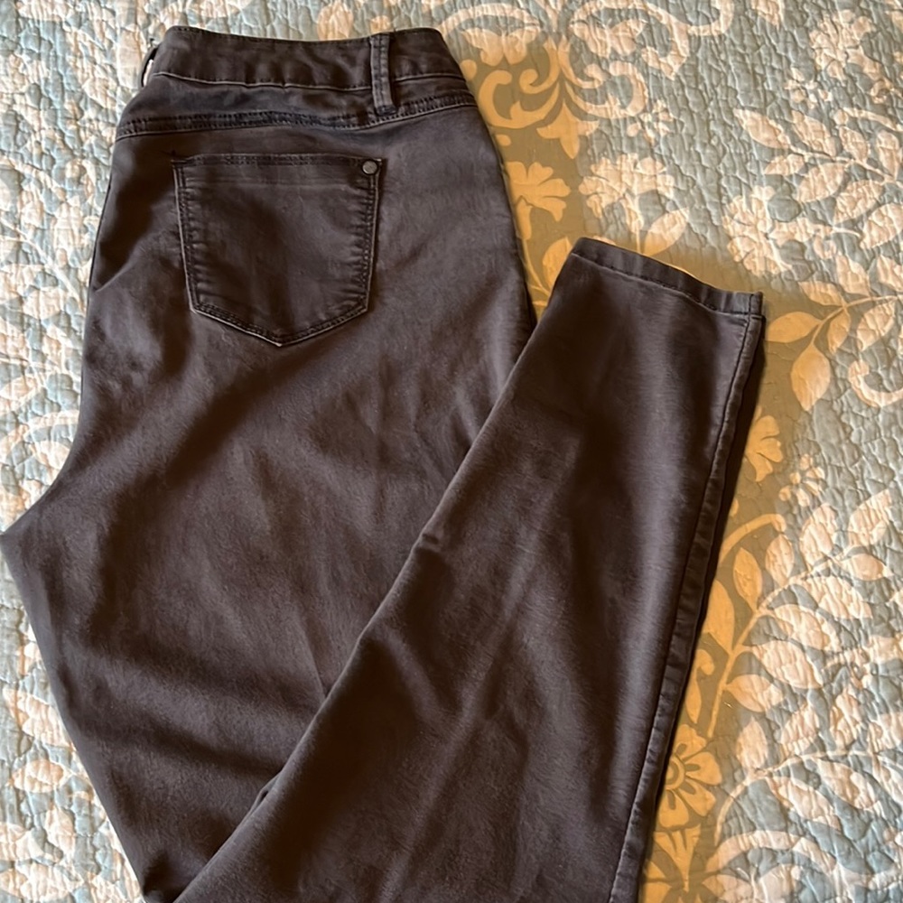Gray straight leg lightweight jeans